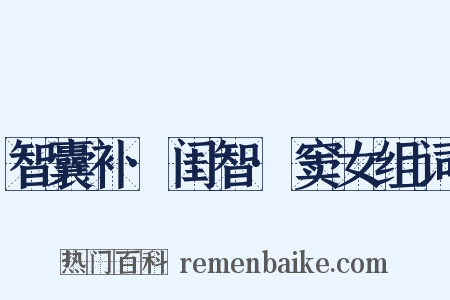 智囊补·闺智·窦女组词是什么意思的图片